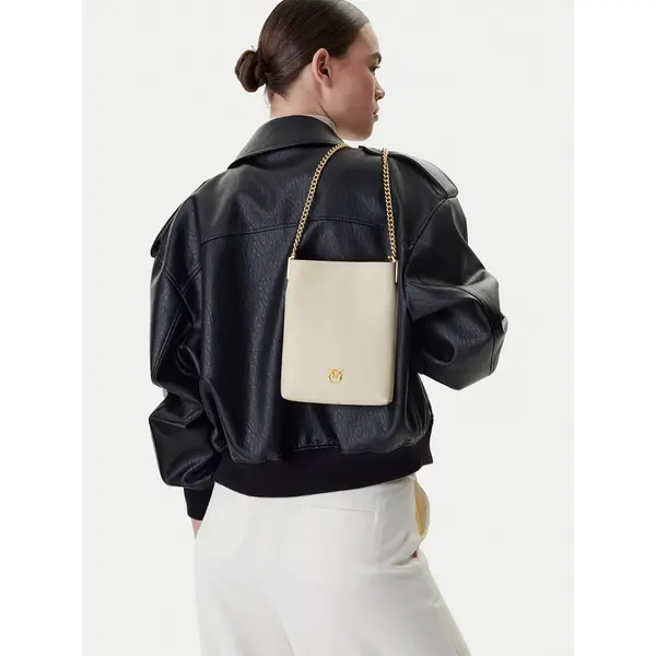 pinko Torbica PINKO Flat Satchel AI 25-26 PCPL 105352 A0QO Écru