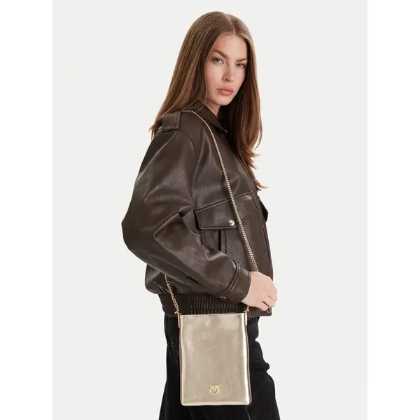 pinko Torbica PINKO Flat Satchel AI 25-26 PCPL 105352 A2O9 Zlatna
