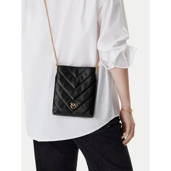 pinko Torbica PINKO Flat Satchel AI 25-26 PCPL 105352 A2W2 Crna