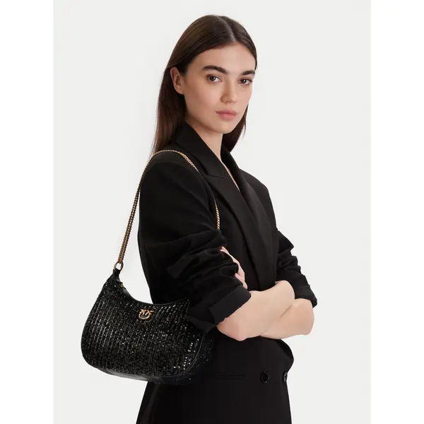 pinko Torbica PINKO Half Moon Mini AI 25-26 PLTT 105916 A2WC Crna
