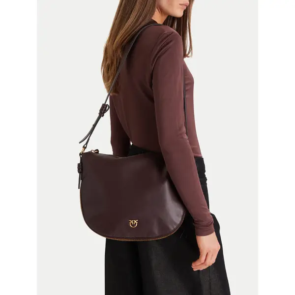 pinko Torbica PINKO Hobo Zip Around Classic Ai 25-26 PLTT 105113 A0QO Tamnocrvena