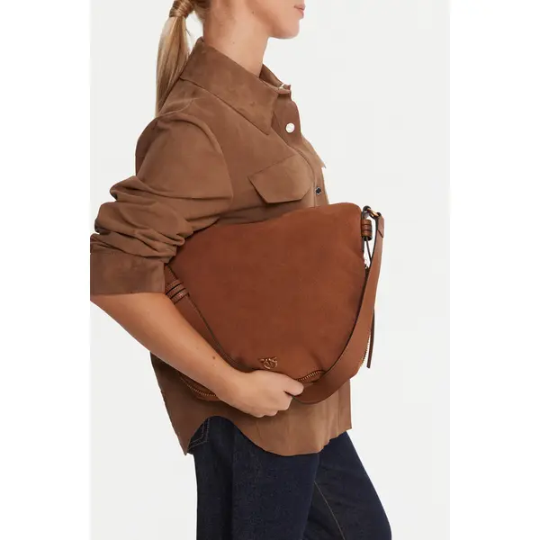 pinko Torbica PINKO Hobo Zip Around Classic Al 25-26 PLTT 105113 A2JH Smeđa