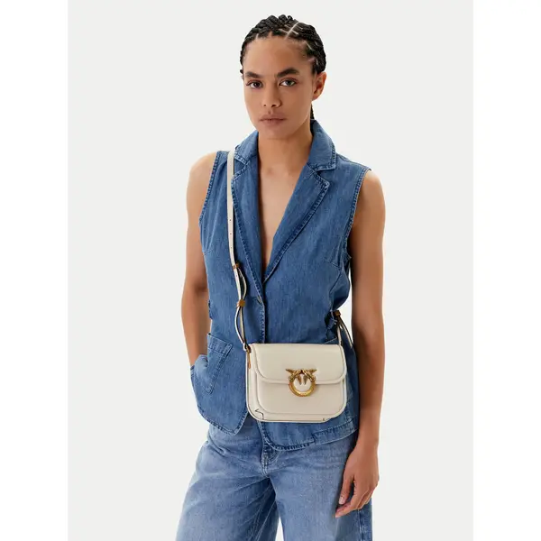 pinko Torbica PINKO Love Box Bag Fl Mini 104297 A26L Écru