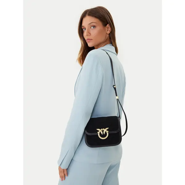 pinko Torbica PINKO Love Box Bag Fl Mini AI 25-26 PLTT 104297 A2JH Crna