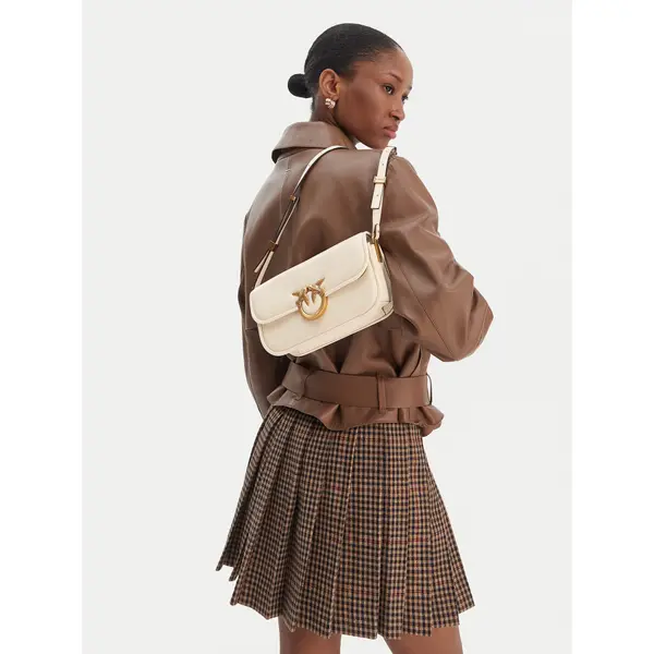 pinko Torbica PINKO Love Box Baguette Al 25-26 PLTT 105083 A26L Écru