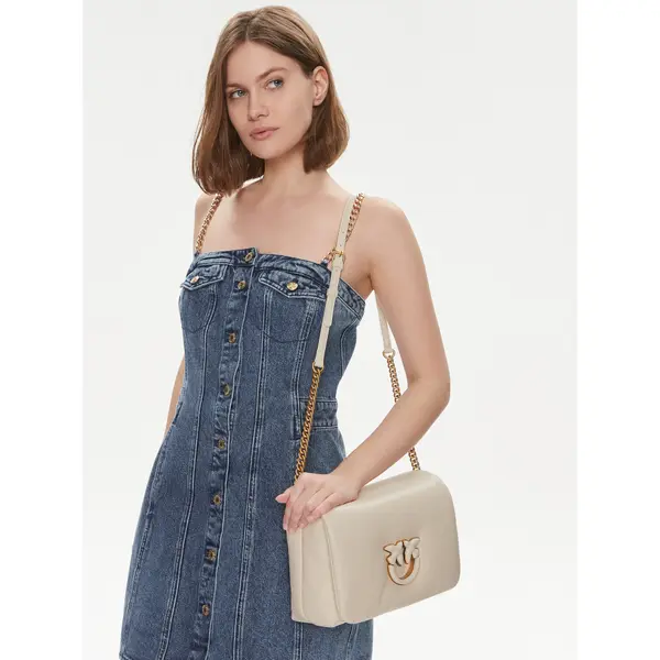 pinko Torbica Pinko Love Click Puff Classic PE 24 PLTT 101585 A10F Écru