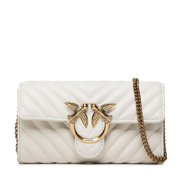 Pinko Torbica Pinko Love Mini Icon Wallet C PE 23 PLTT 100062 A0GK Bianco Seta/Antique Gold Z14Q