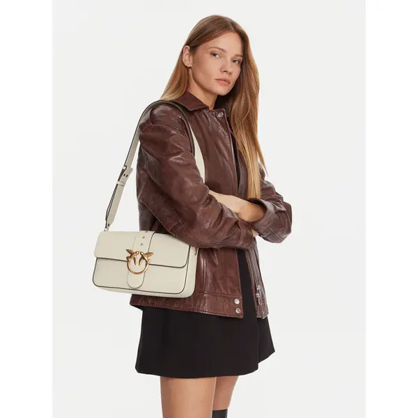 pinko Torbica PINKO Love One Classic Slouchy Fl PLTT 104524 A2OX Bijela