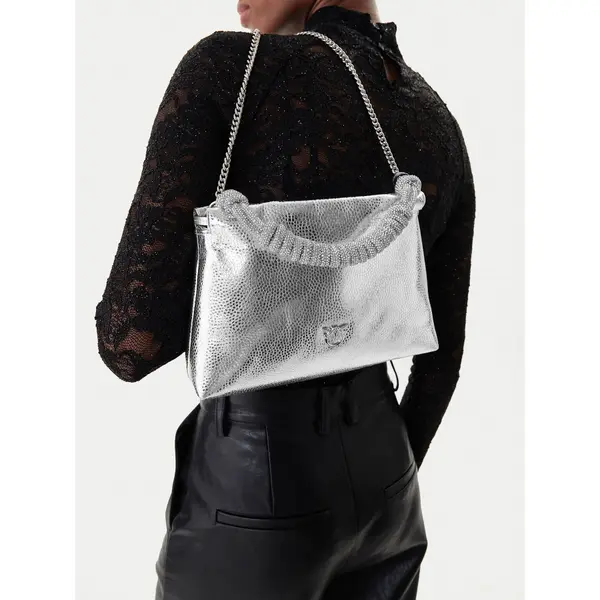 pinko Torbica PINKO Mini Clutch+Manico SP Al 25-26 PLTT 105908 A2WD Srebrna