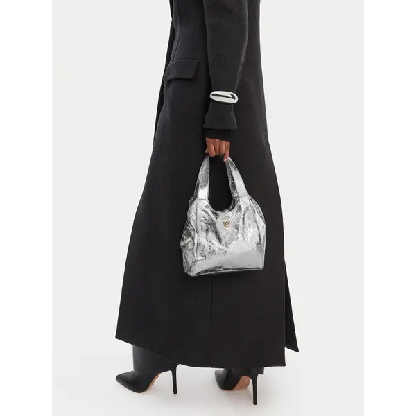 pinko Torbica PINKO Tote Mini Bag AI 25-26 PLTT 104645 A2OT Srebrna