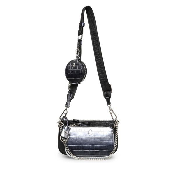 Steve Madden Torbica Steve Madden Bamanza Crossbody SM13001385-02002-BSL Blk/Sil