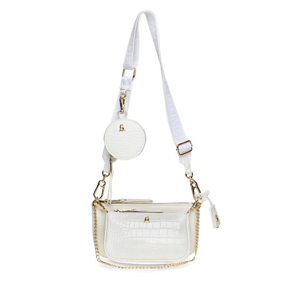 Steve Madden Torbica Steve Madden Burgent Crossbody SM13000426-02002-WHG White/Gold