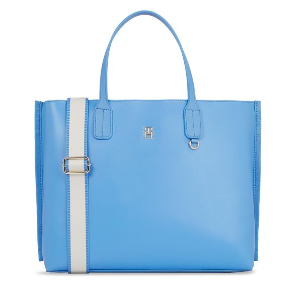 Tommy Hilfiger Torbica Tommy Hilfiger Iconic Tommy Satchel AW0AW15692 Blue Spell C30