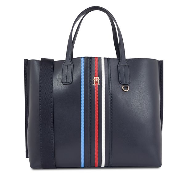 Tommy Hilfiger Torbica Tommy Hilfiger Iconic Tommy Satchel Corp AW0AW16409 Space Blue DW6