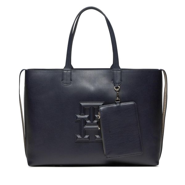 Tommy Hilfiger Torbica Tommy Hilfiger Iconic Tommy Tote AW0AW15687 Space Blue DW6
