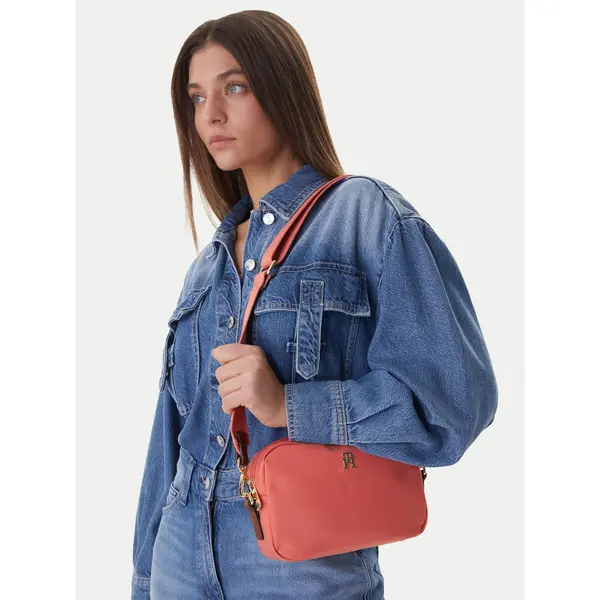 Tommy Hilfiger Torbica Tommy Hilfiger Popette Camera Bag AW0AW17704 Koraljna