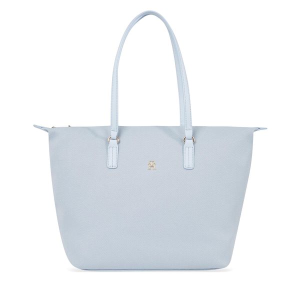 Tommy Hilfiger Torbica Tommy Hilfiger Poppy Canvas Tote AW0AW15983 Breezy Blue C1O