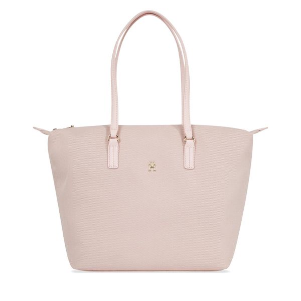 Tommy Hilfiger Torbica Tommy Hilfiger Poppy Canvas Tote AW0AW15983 Whimsy Pink TJQ