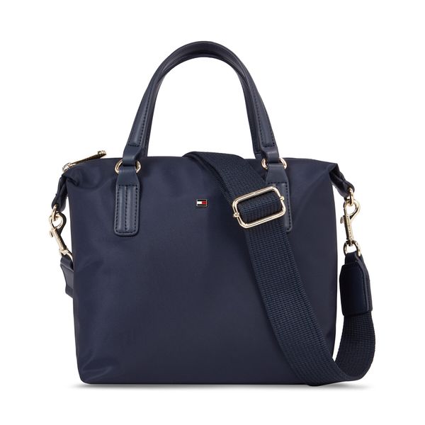 Tommy Hilfiger Torbica Tommy Hilfiger Poppy Th Small Tote AW0AW15640 Space Blue DW6