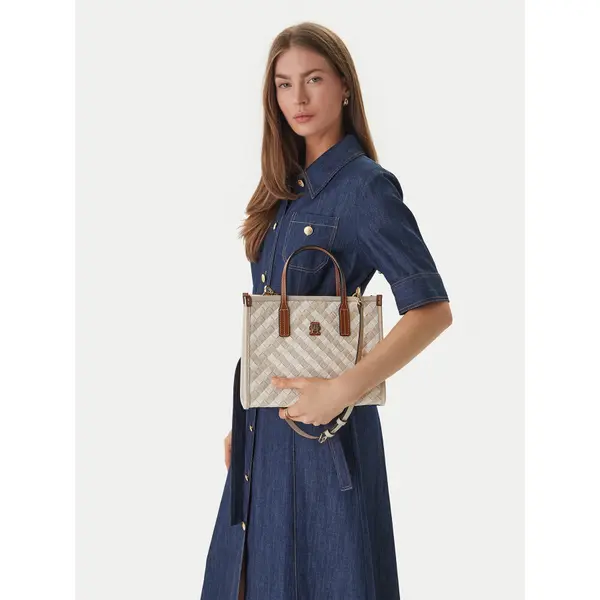 Tommy Hilfiger Torbica Tommy Hilfiger Th City Mini Tote AW0AW18393 Bež