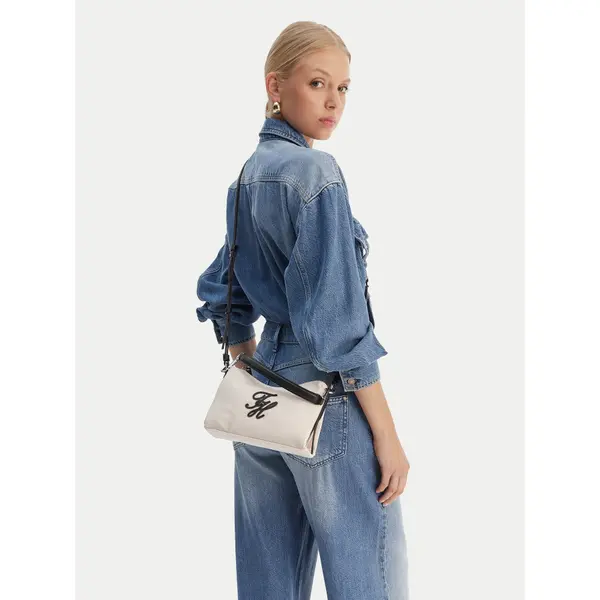 Tommy Hilfiger Torbica Tommy Hilfiger Th Elevated Nylon Mini Crossover AW0AW18623 Écru