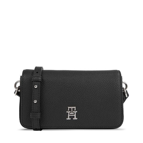Tommy Hilfiger Torbica Tommy Hilfiger Th Emblem Flap Crossover AW0AW15180 Black BDS