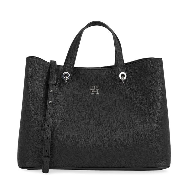 Tommy Hilfiger Torbica Tommy Hilfiger Th Emblem Satchel AW0AW15177 Black BDS