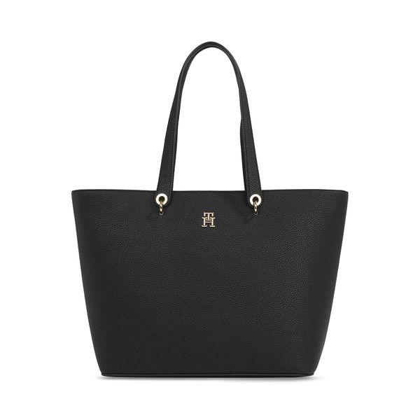 Tommy Hilfiger Torbica Tommy Hilfiger Th Emblem Tote AW0AW15178 Black BDS