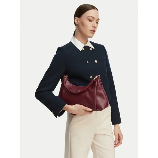 Tommy Hilfiger Torbica Tommy Hilfiger Th Essential Shoulder Bag AW0AW18374 Tamnocrvena