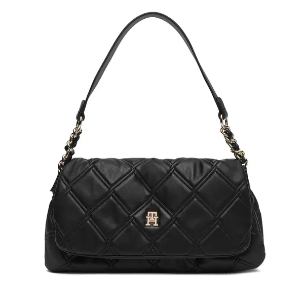 Tommy Hilfiger Torbica Tommy Hilfiger Th Feminine Shoulder Bag AW0AW18717 Crna