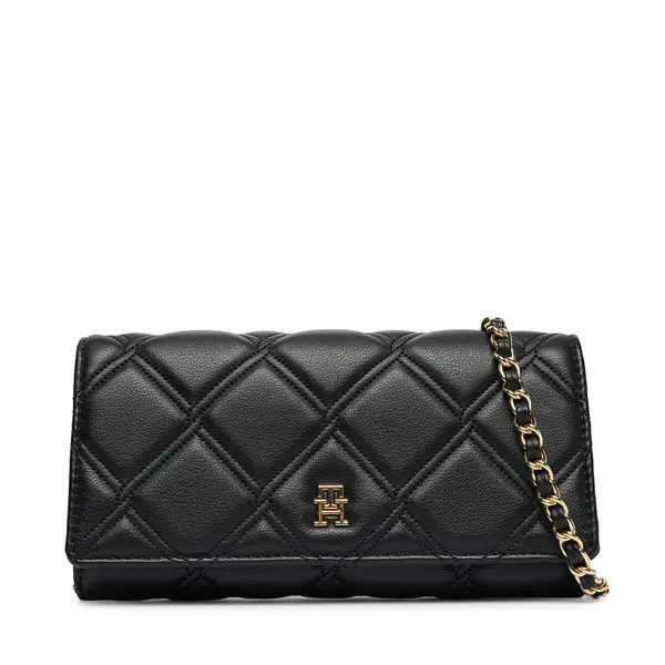 Tommy Hilfiger Torbica Tommy Hilfiger Th Feminine Wallet On Chain AW0AW18795 Crna