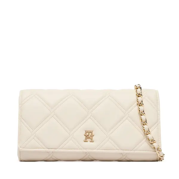 Tommy Hilfiger Torbica Tommy Hilfiger Th Feminine Wallet On Chain AW0AW18795 Krem