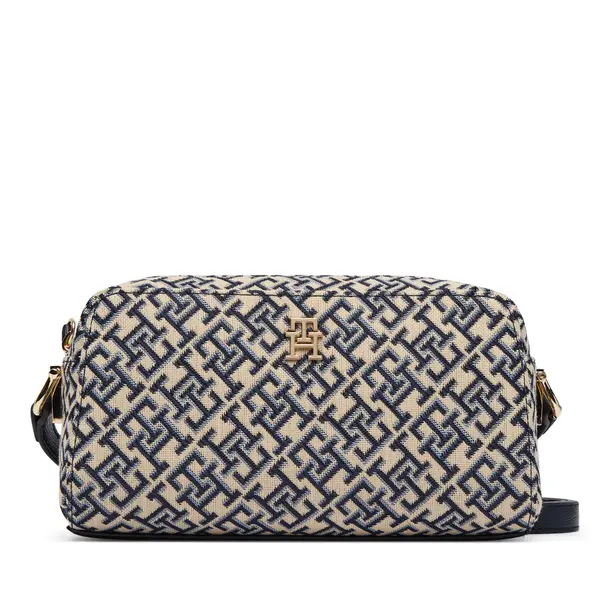 Tommy Hilfiger Torbica Tommy Hilfiger Th Grace Camera Bag Jacquard AW0AW18864 Tamnoplava