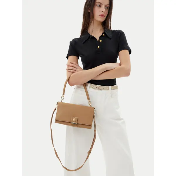 Tommy Hilfiger Torbica Tommy Hilfiger Th Her Med Crossover AW0AW17216 Smeđa
