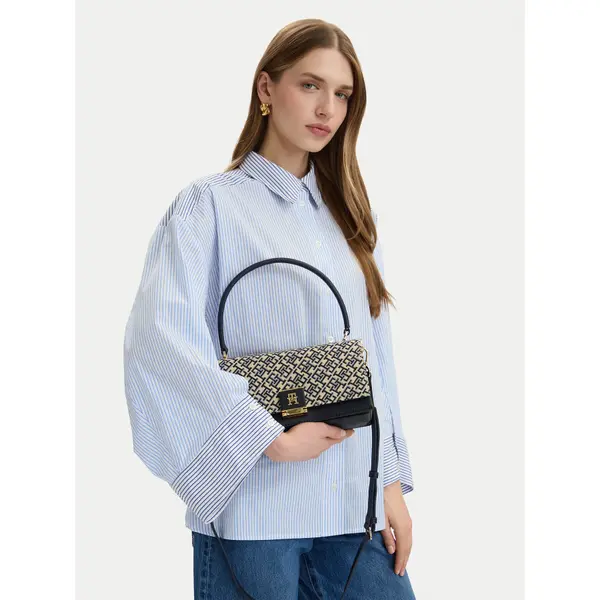 Tommy Hilfiger Torbica Tommy Hilfiger Th Her Med Crossover Jacqu AW0AW18638 Tamnoplava