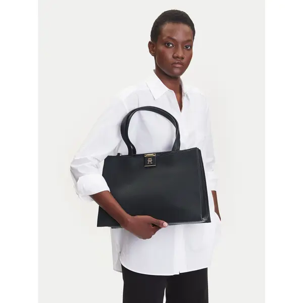 Tommy Hilfiger Torbica Tommy Hilfiger Th Her Tote AW0AW17191 Crna
