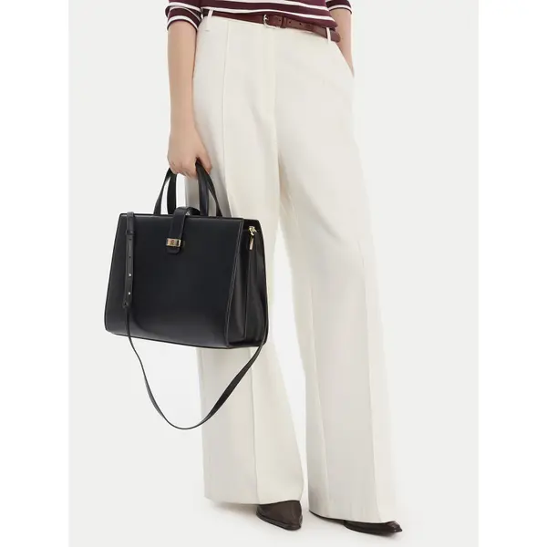 Tommy Hilfiger Torbica Tommy Hilfiger Th Heritage Satchel AW0AW18287 Crna