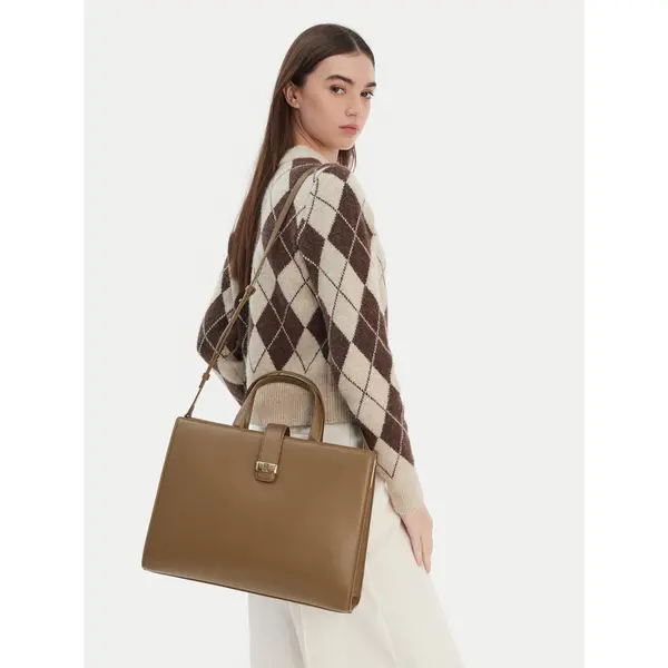 Tommy Hilfiger Torbica Tommy Hilfiger Th Heritage Satchel AW0AW18287 Smeđa