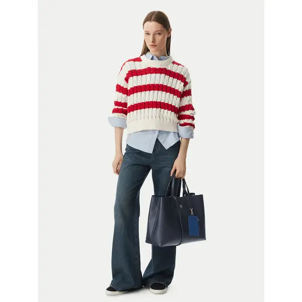 Tommy Hilfiger Torbica Tommy Hilfiger Th Icon Satchel AW0AW18723 Tamnoplava