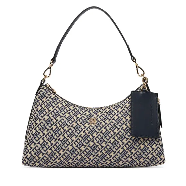Tommy Hilfiger Torbica Tommy Hilfiger Th Icon Shoulder Bag Jacquard AW0AW18907 Tamnoplava