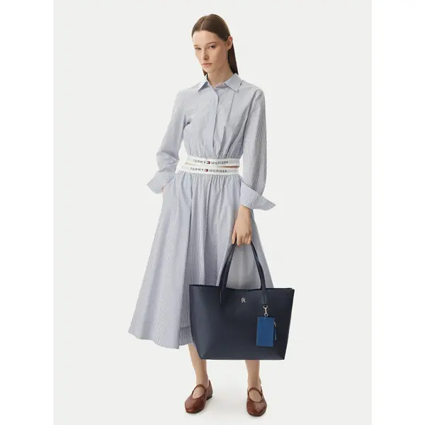 Tommy Hilfiger Torbica Tommy Hilfiger Th Icon Tote AW0AW18724 Tamnoplava