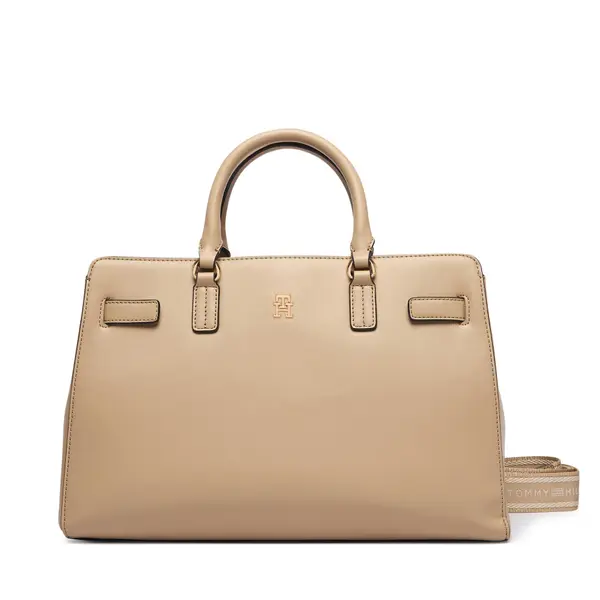 Tommy Hilfiger Torbica Tommy Hilfiger Th Joy Satchel AW0AW19067 Bež