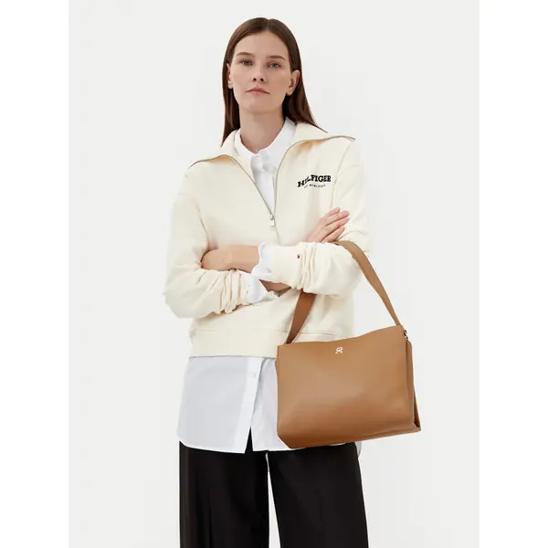 Tommy Hilfiger Torbica Tommy Hilfiger Th Legacy Med Satchel AW0AW17173 Smeđa