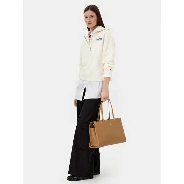 Tommy Hilfiger Torbica Tommy Hilfiger Th Legacy Tote AW0AW17197 Smeđa