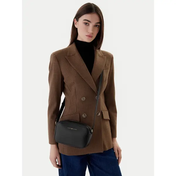 Tommy Hilfiger Torbica Tommy Hilfiger Th Logo Camera Bag AW0AW18115 Crna