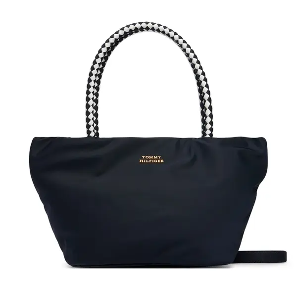 Tommy Hilfiger Torbica Tommy Hilfiger Th Marina Bucket Nylon AW0AW18831 Tamnoplava