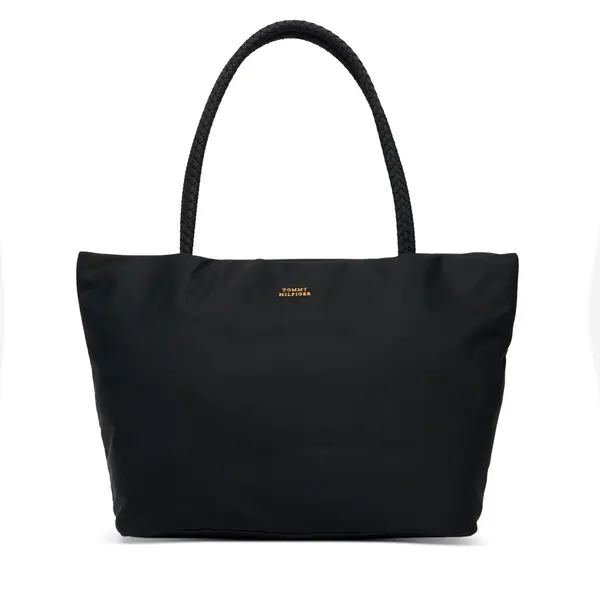 Tommy Hilfiger Torbica Tommy Hilfiger Th Marina Hobo/Tote Nylon AW0AW18862 Crna