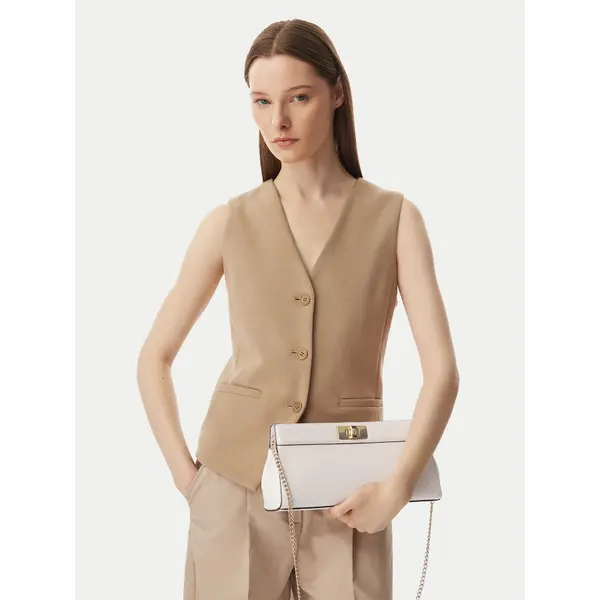 Tommy Hilfiger Torbica Tommy Hilfiger Th Modern Clutch AW0AW18727 Krem