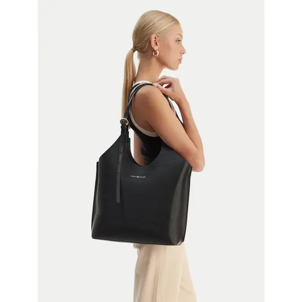 Tommy Hilfiger Torbica Tommy Hilfiger Th Modern Tote AW0AW18618 Crna