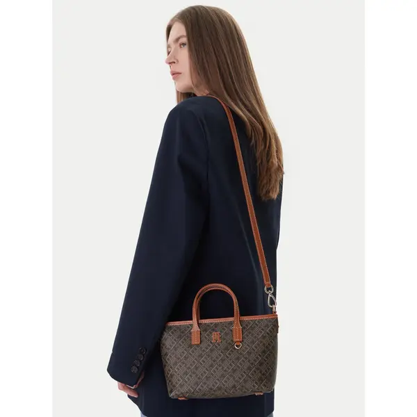 Tommy Hilfiger Torbica Tommy Hilfiger Th Monoplay Mini Tote Le AW0AW18848 Crna